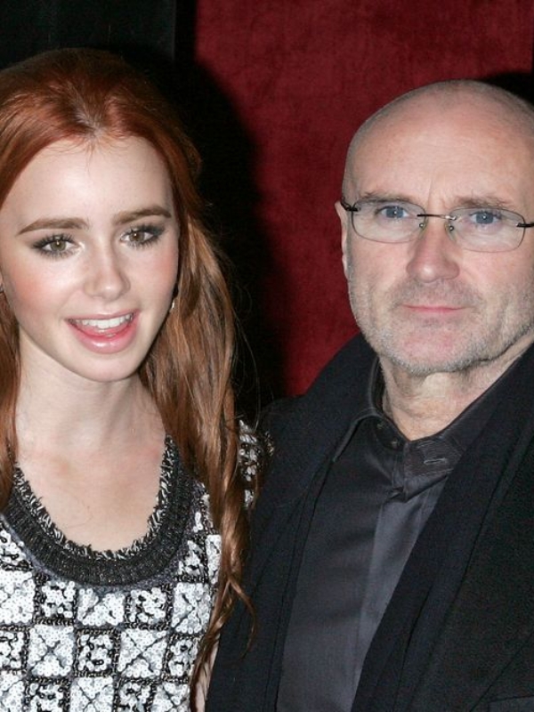 La prueba de que Lily Collins es igualita a su padre, Phil Collins